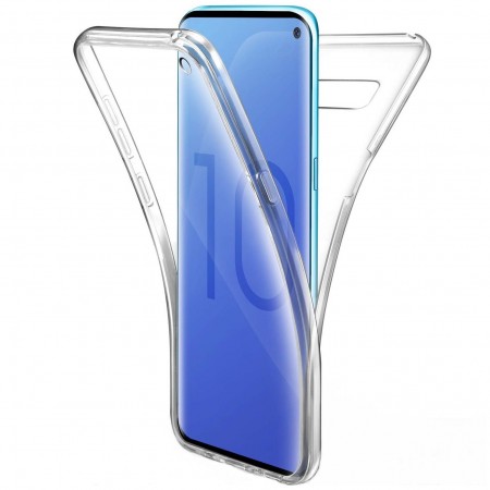 Husa 360 (fata+spate) silicon transparent pentru Samsung S10 