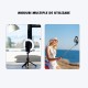 Inel trepied Selfie Stick Bluetooth L07, portabil, LED 5 inch, 90 cm